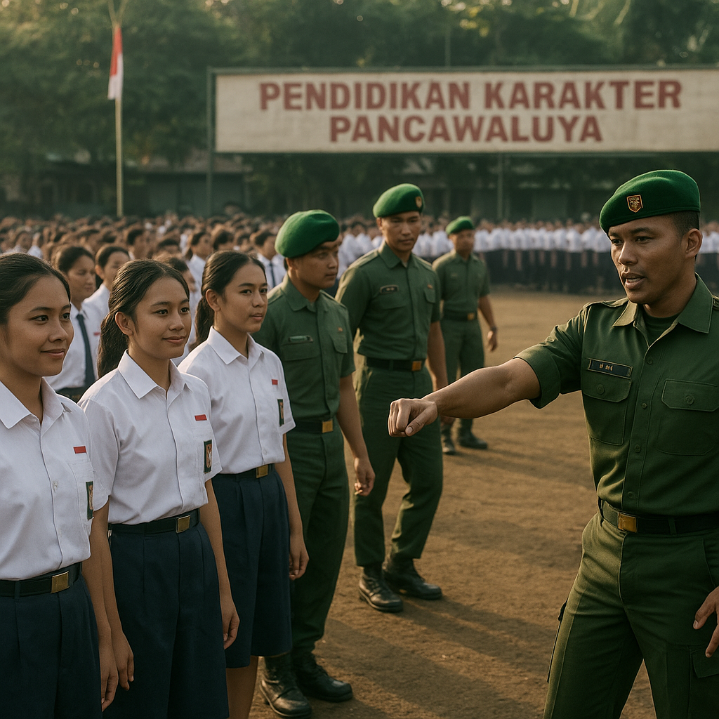 Dua Minggu Ditempa Marinir Cilandak, 150 Siswa SMA Jabar Ala...