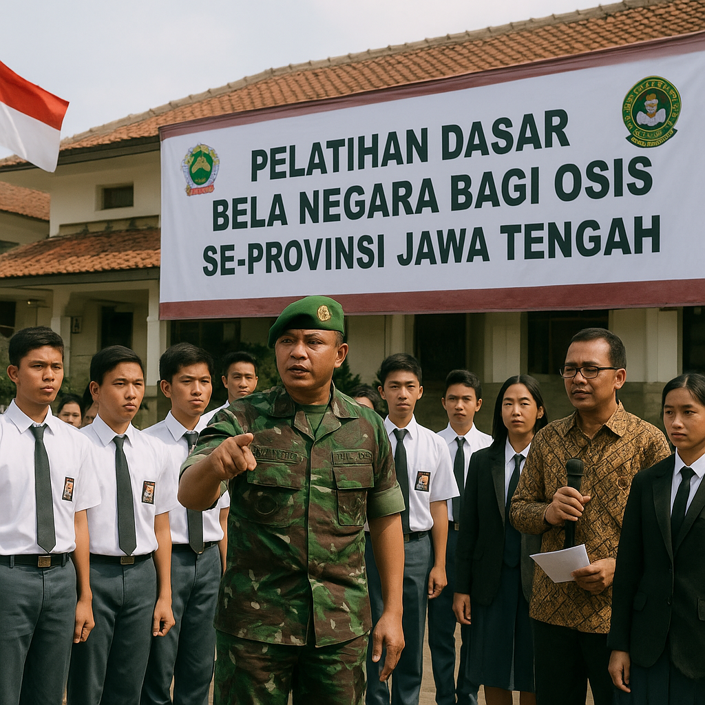 Pelatihan Dasar Bela Negara bagi OSIS Se-Provinsi Jawa Tenga...