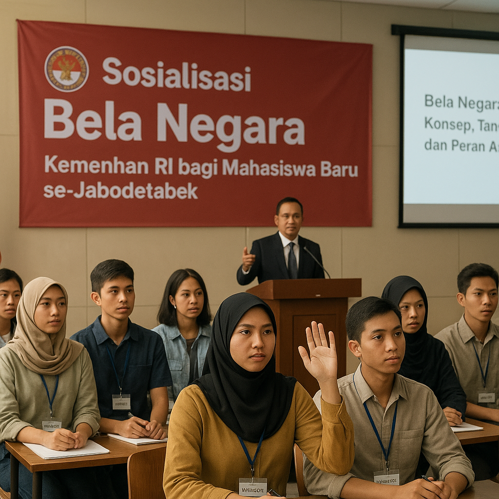 Kemenhan Gelar Sosialisasi Bela Negara bagi Mahasiswa Baru s...