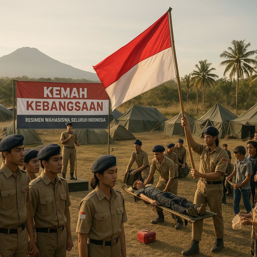 Resimen Mahasiswa Seluruh Indonesia Gelar 'Kemah Kebangsaan'...