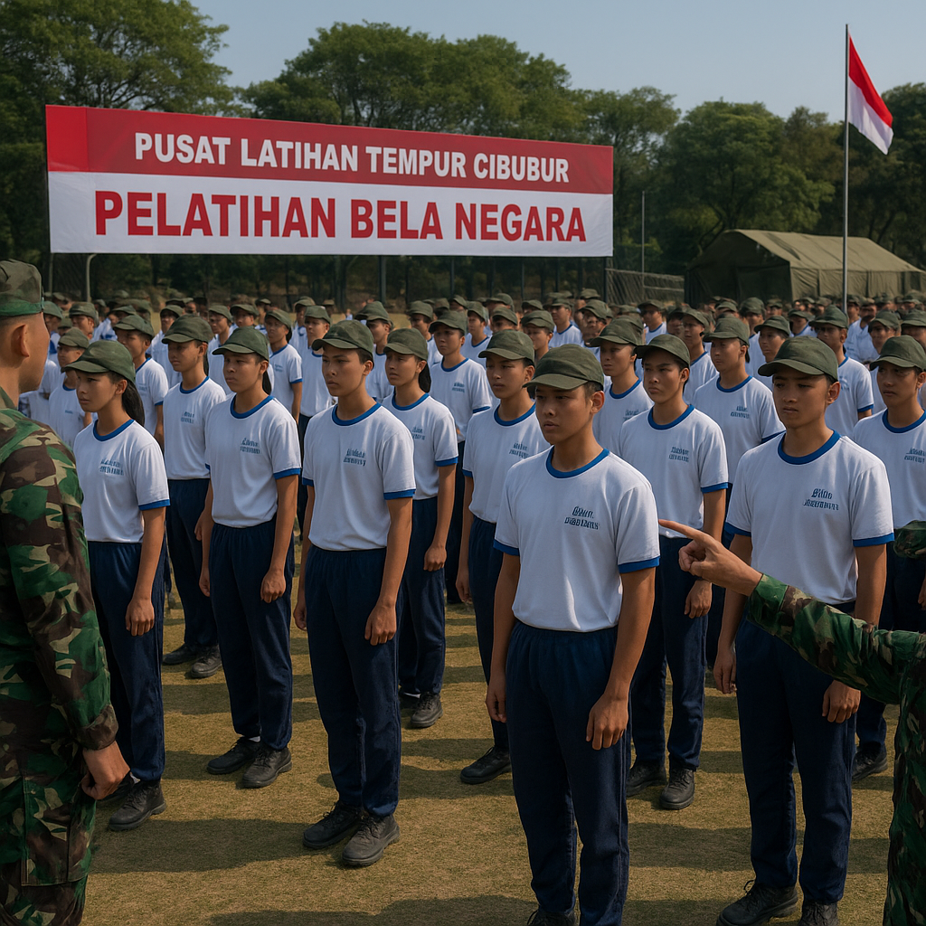 Siswa SMA Jakarta Ikuti Pelatihan Bela Negara Bersama TNI AD...