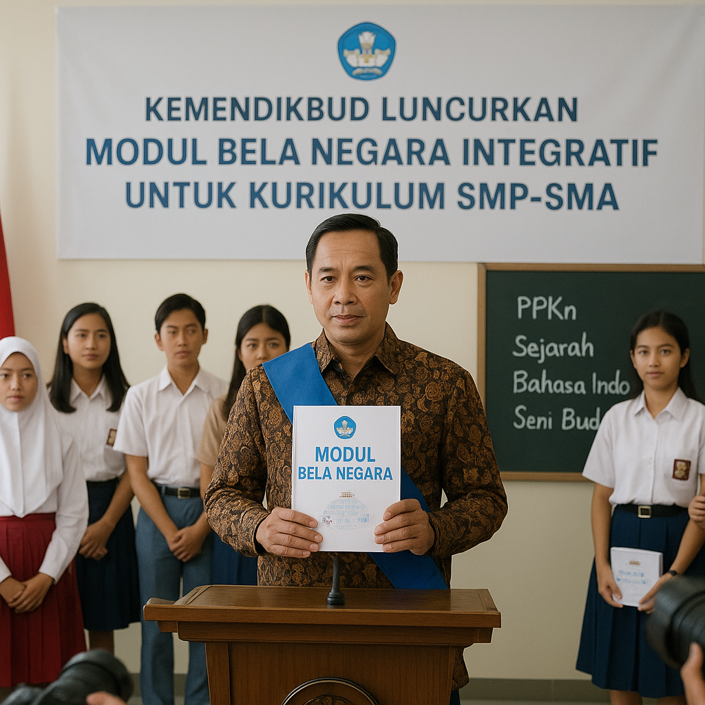 Kemendikbud Luncurkan Modul Bela Negara Integratif untuk Kur...