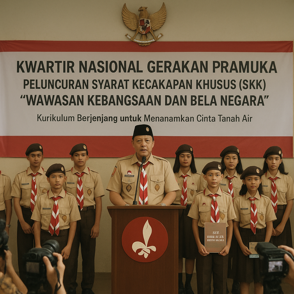 Kwartir Nasional Gerakan Pramuka Luncurkan Syarat Kecakapan Khusus (SKK) 'Wawasan Kebangsaan dan Bela Negara'