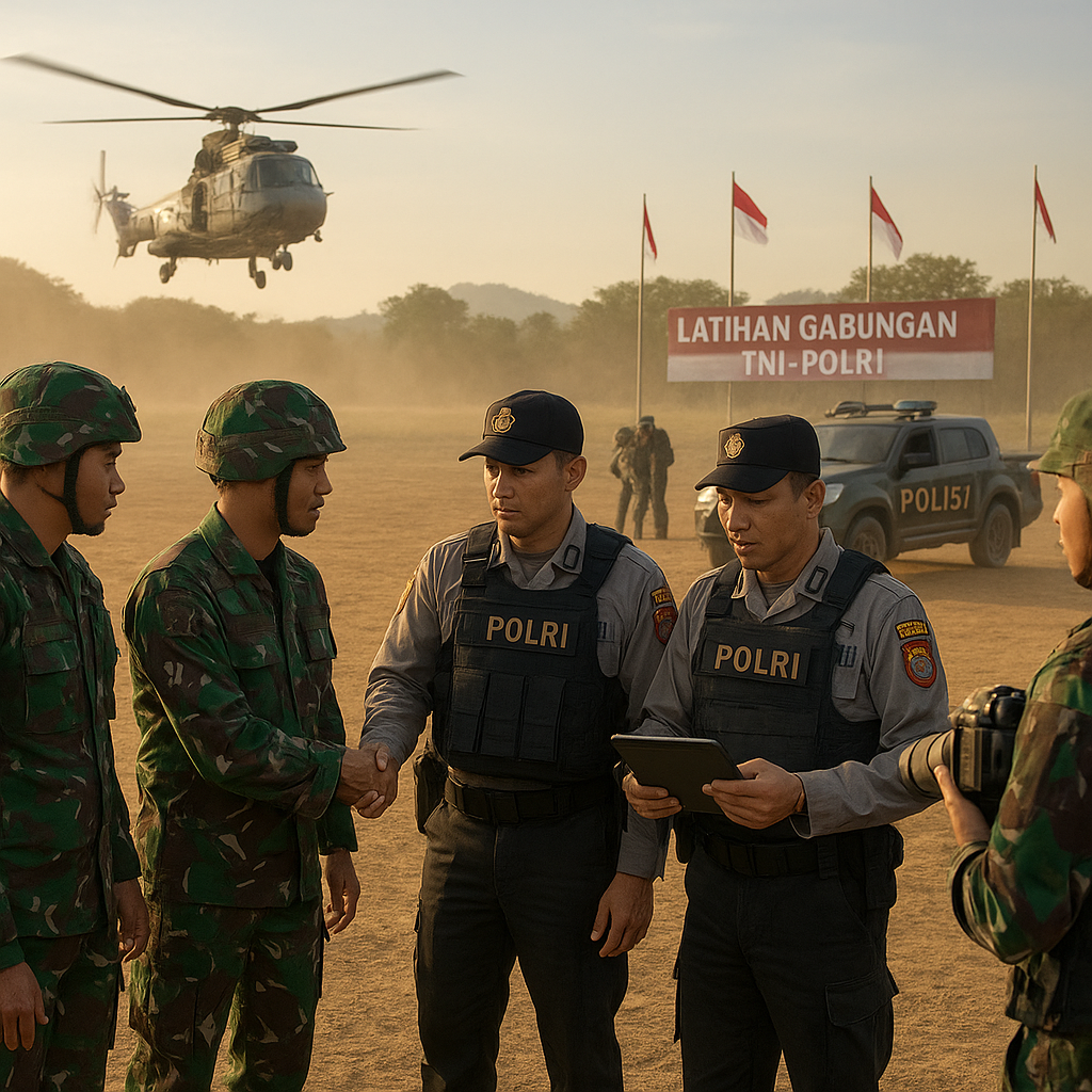 Latihan Gabungan TNI-Polri Perkuat Sinergi Dalam Menjaga Keamanan Nasional