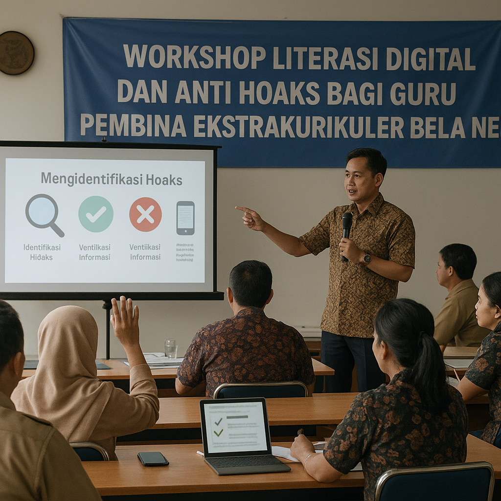Workshop Literasi Digital dan Anti Hoaks bagi Guru Pembina Ekstrakurikuler Bela Negara