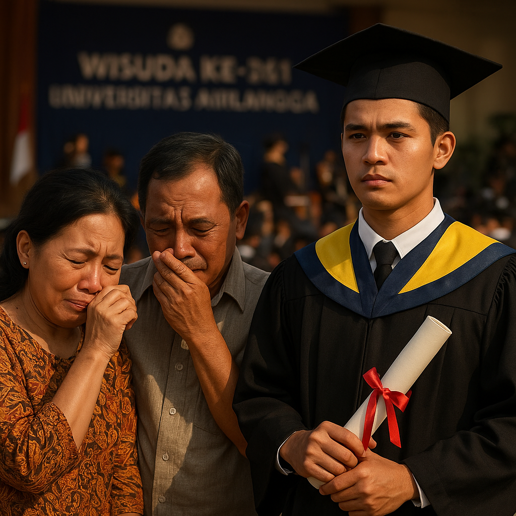 Wisuda ke-261 UNAIR, Antara Haru Perjuangan Orang Tua dan Te...