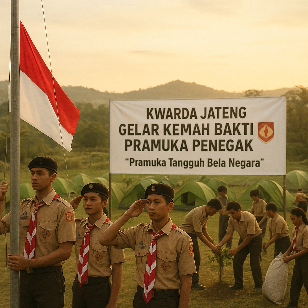 Kwarda Jateng Gelar Kemah Bakti Pramuka Penegak dengan Tema 'Pramuka Tangguh Bela Negara'