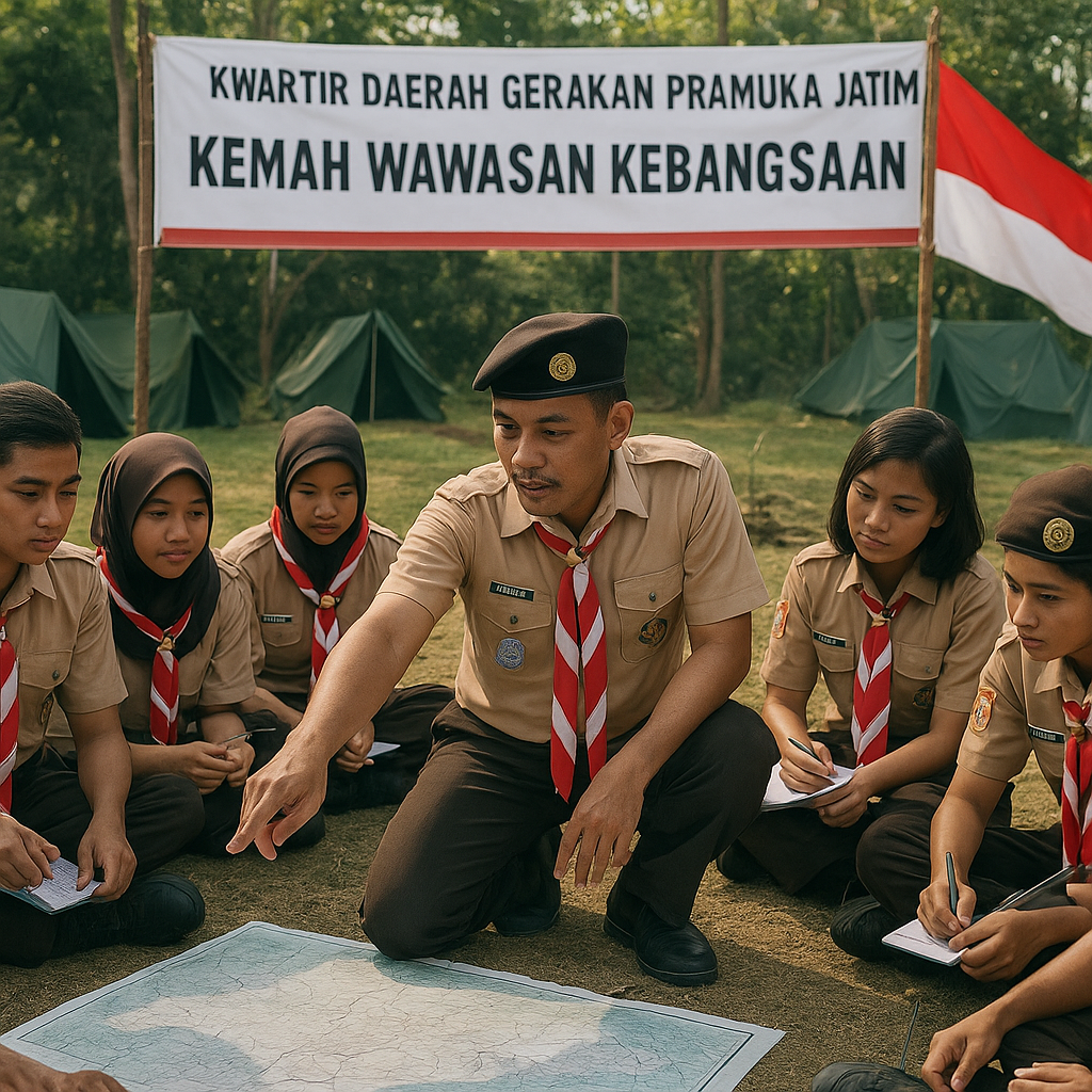 Kwartir Daerah Gerakan Pramuka Jatim Gelar Kemah Wawasan Kebangsaan