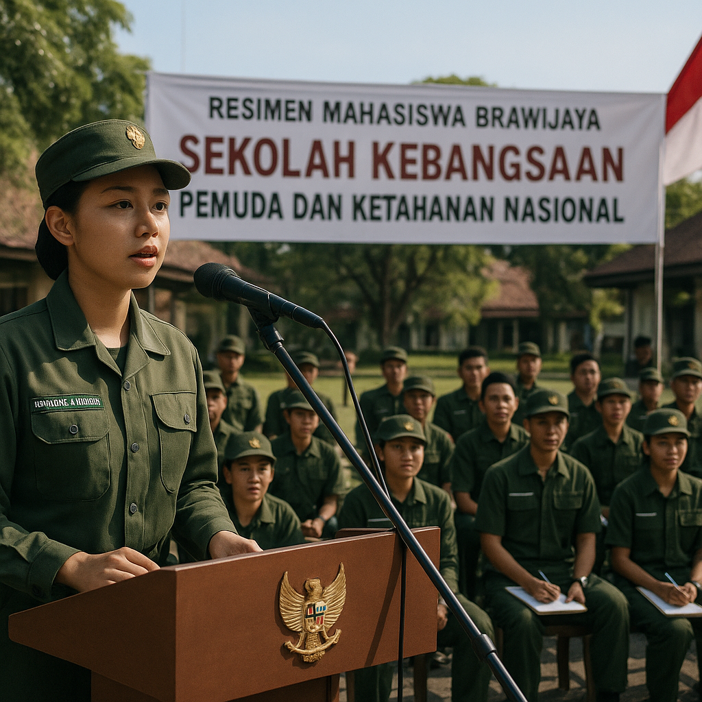 Resimen Mahasiswa Brawijaya Adakan Sekolah Kebangsaan dengan Tema 'Pemuda dan Ketahanan Nasional'