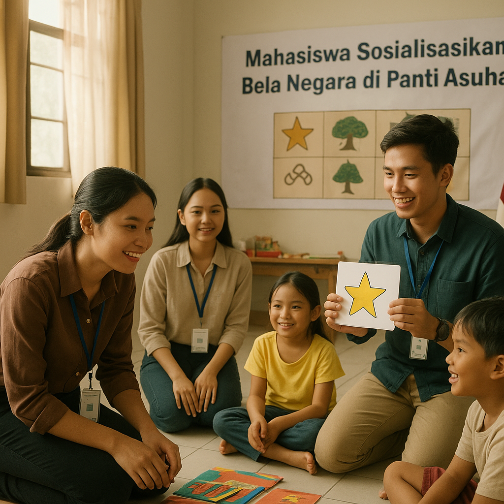 Mahasiswa Sosialisasikan Bela Negara di Panti Asuhan, Ajak Anak-anak Terapkan Nilai Pancasila