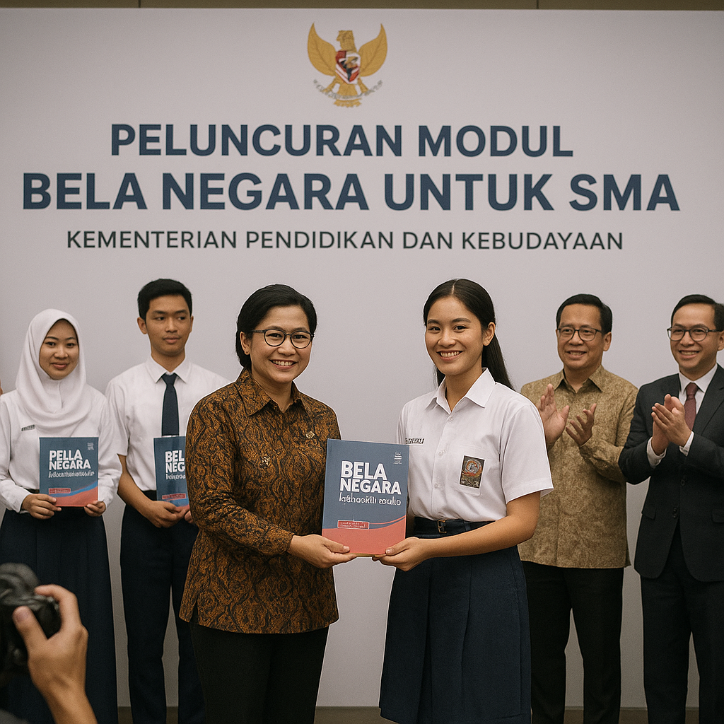 Kementerian Pendidikan dan Kebudayaan Luncurkan Modul 'Bela Negara untuk Pelajar SMA'