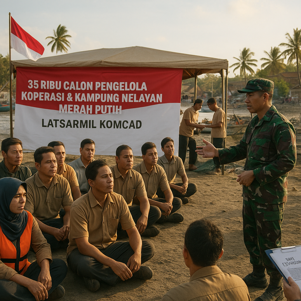 35 Ribu Calon Pengelola Koperasi dan Kampung Nelayan Merah Putih Akan Ikuti Latsarmil Komcad