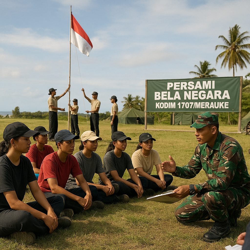 Tanamkan Jiwa Nasionalisme dan Bela Negara, Kodim 1707/Merauke Gelar Persami KKRI Bagi Generasi Muda