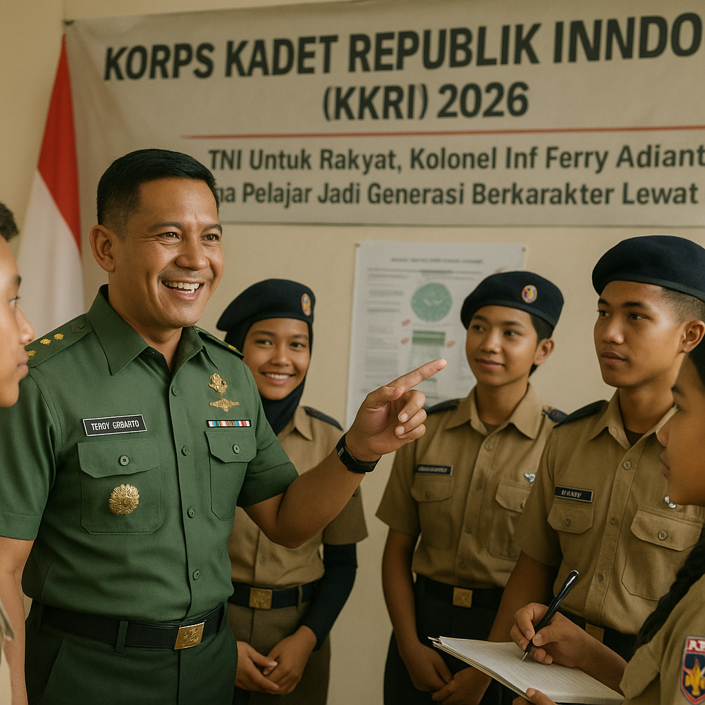 TNI Untuk Rakyat, Kolonel Inf Ferry Adianto Bina Pelajar Jadi Generasi Berkarakter Lewat KKRI 2026