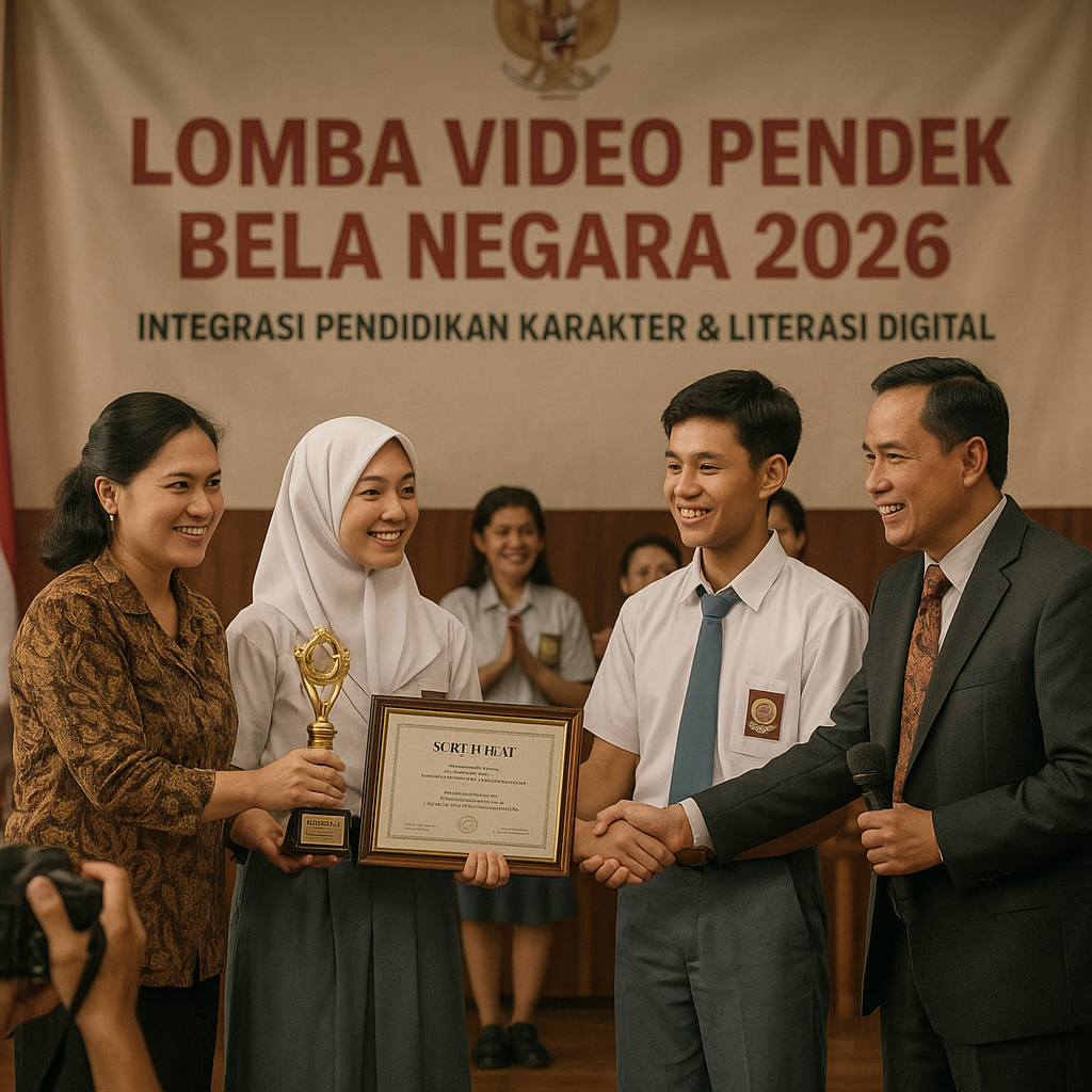 Guru dan Pelajar Terima Penghargaan dalam Lomba Video Pendek Bela Negara 2026