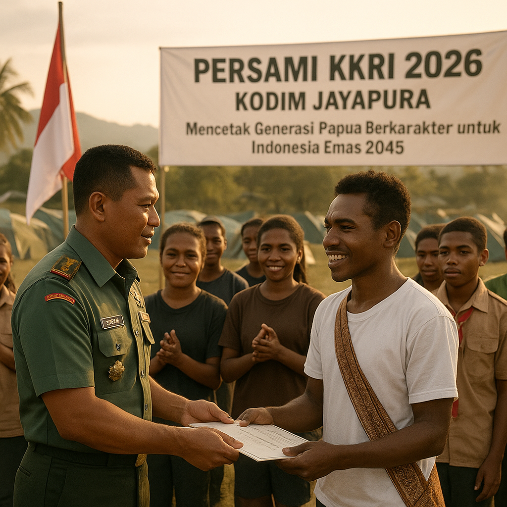 Kasdim Jayapura Tutup Persami KKRI 2026, Cetak Generasi Papu...