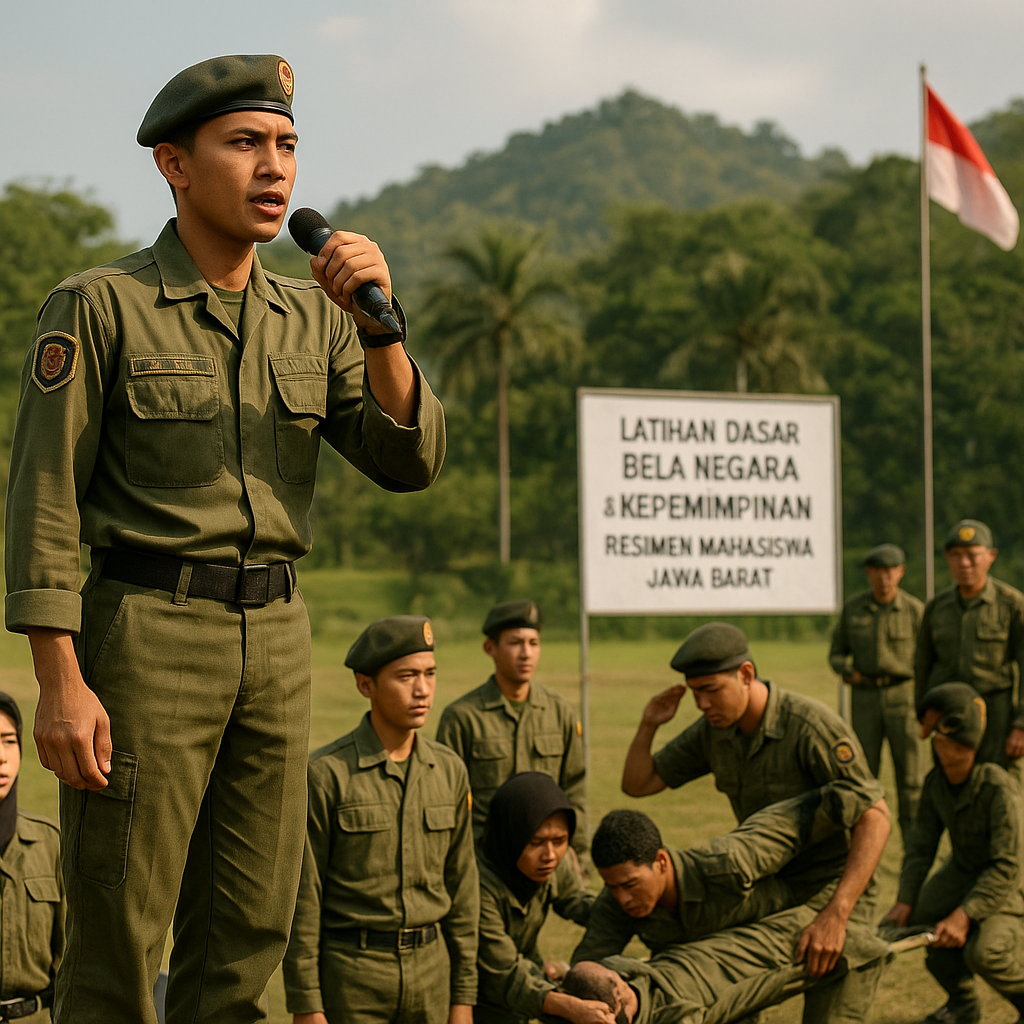 Resimen Mahasiswa Gelar Latihan Dasar Bela Negara dan Kepemi...