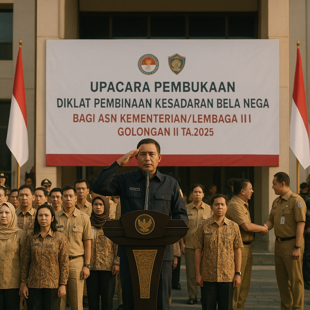 Upacara Pembukaan Diklat Pembinaan Kesadaran Bela Negara bag...