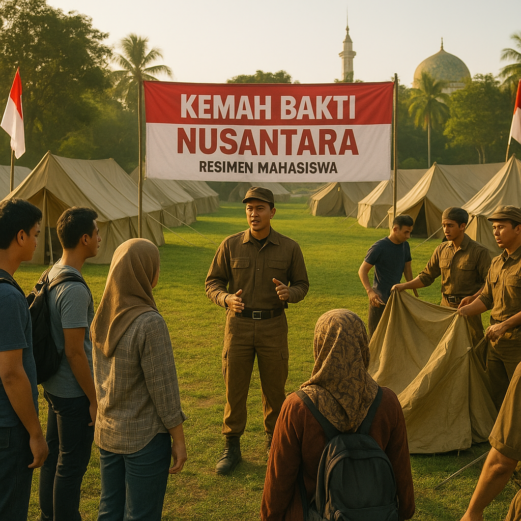 Resimen Mahasiswa (Menwa) Selenggarakan Kemah Bakti Nusantar...