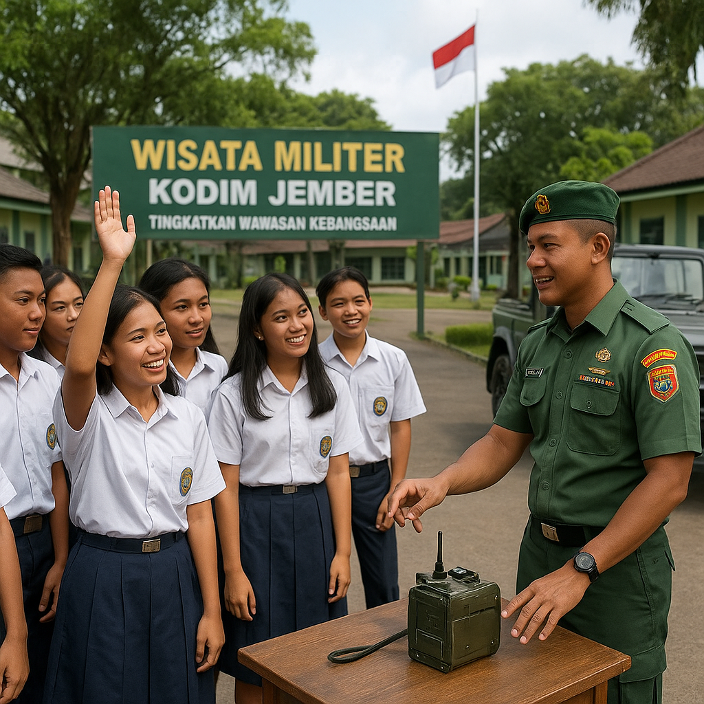 Tingkatkan Wawasan Kebangsaan, Kodim Jember Gelar Wisata Mil...