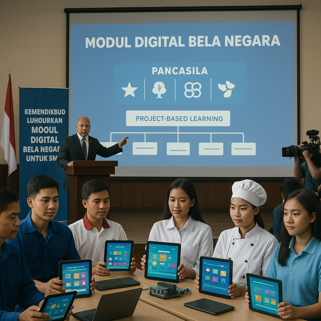 Kemendikbud Luncurkan Modul Digital Bela Negara untuk SMK, I...