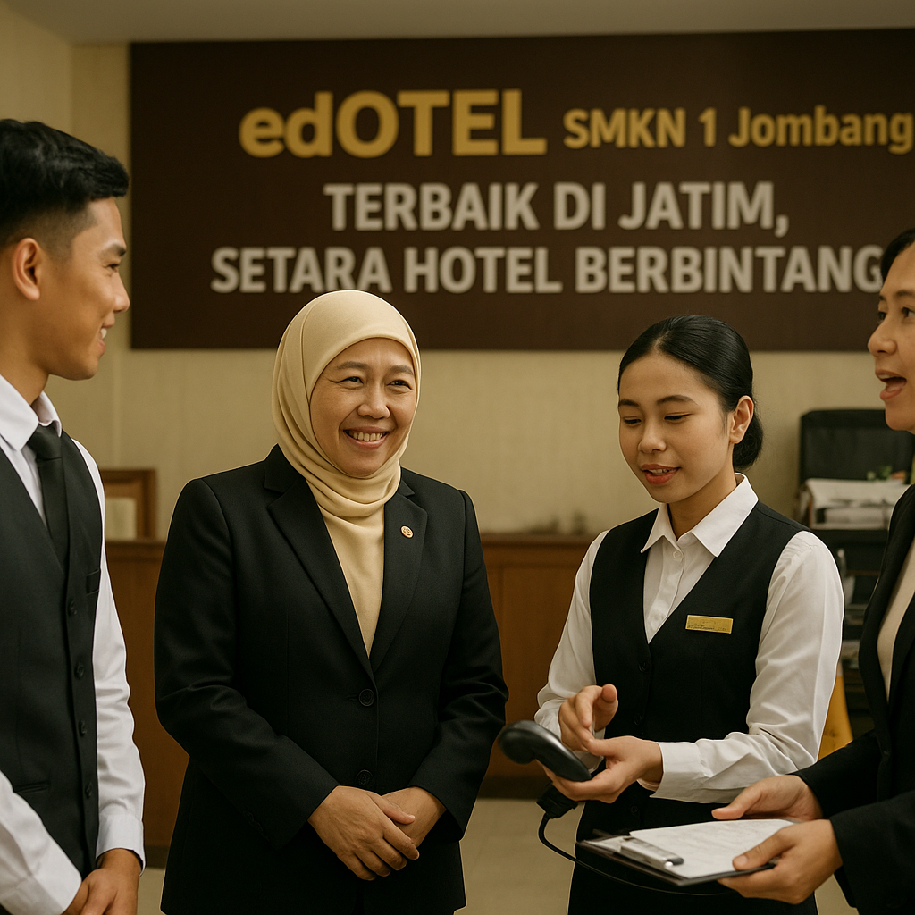 Gubernur Khofifah Kagumi edOTEL SMKN 1 Jombang Terbaik di Ja...