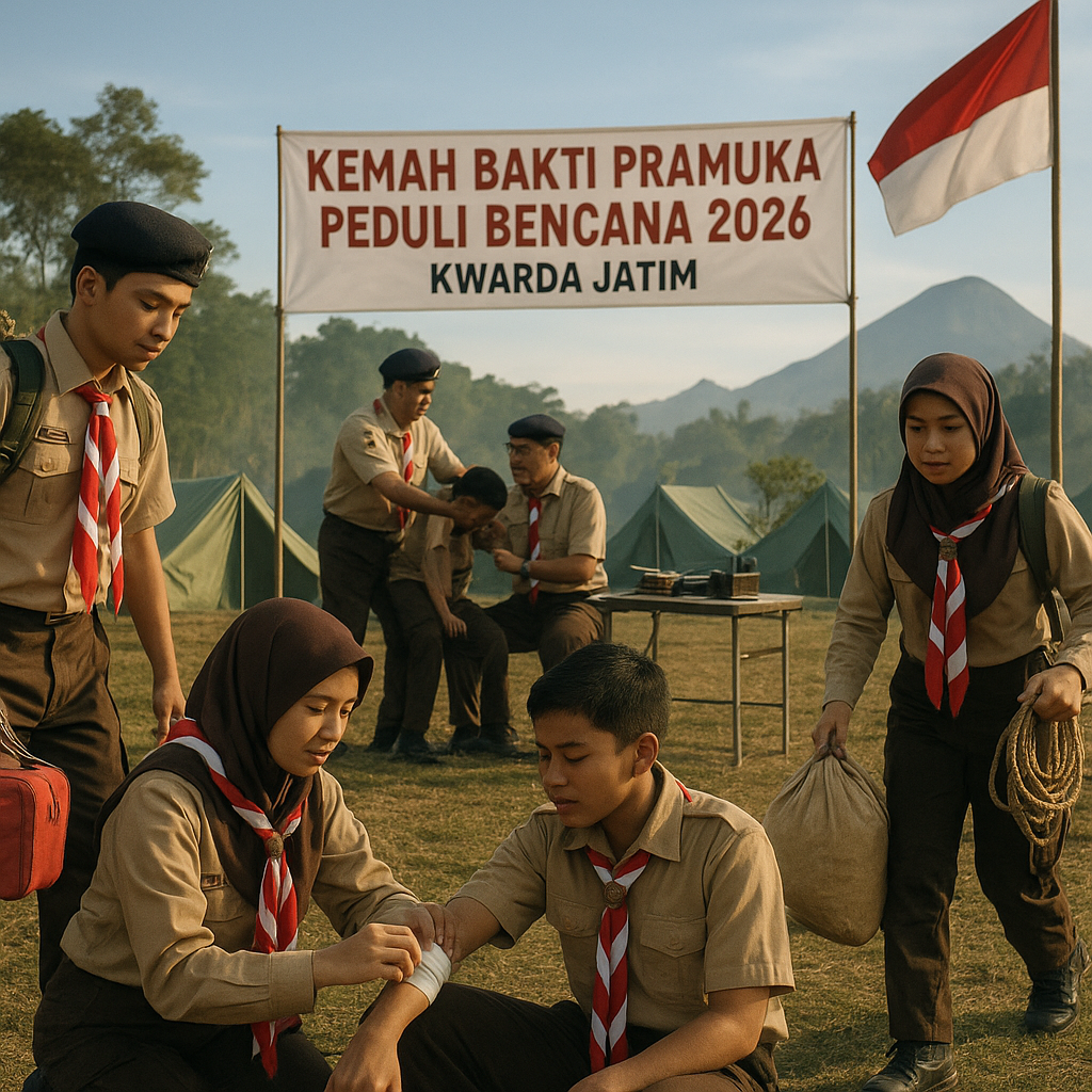 Kwarda Jatim Kembali Gelar Kemah Bakti Pramuka Peduli Bencan...