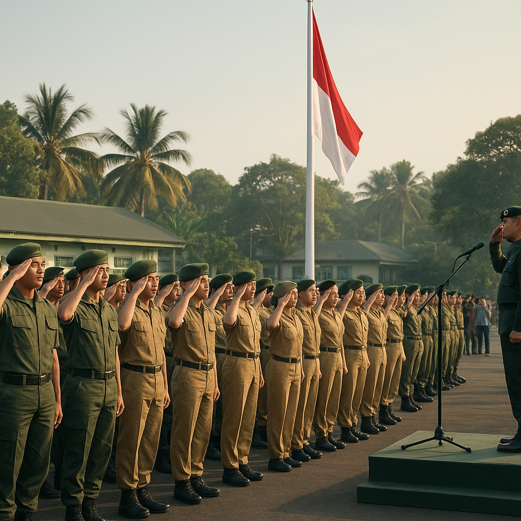 Pupuk Disiplin dan Nasionalisme, Prajurit dan PNS Korem 043/...