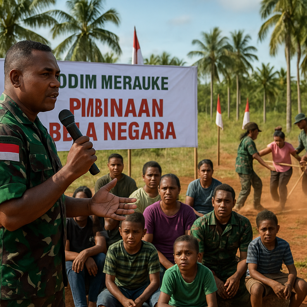 Kodim Merauke Gelar Pembinaan Bela Negara untuk Perkokoh Nas...