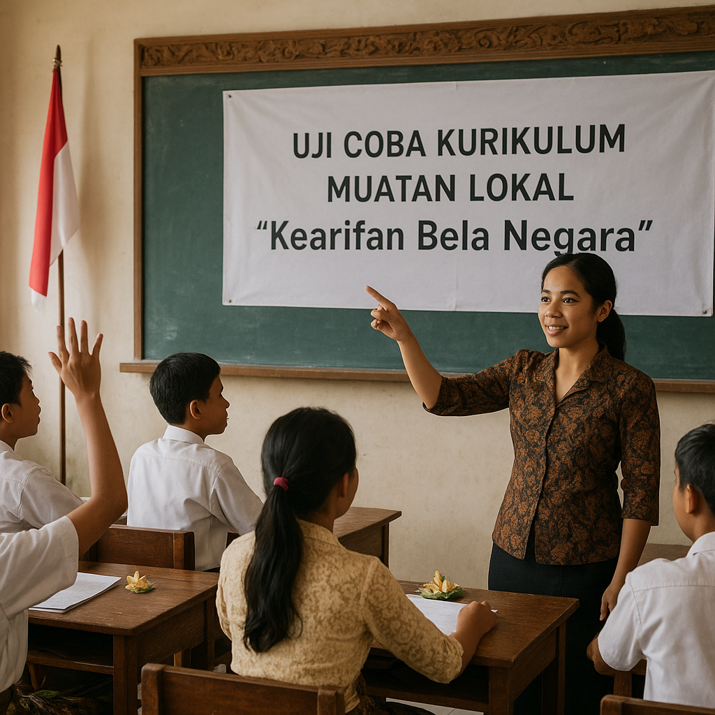 Kurikulum Muatan Lokal 'Kearifan Bela Negara' Diuji di Sekol...