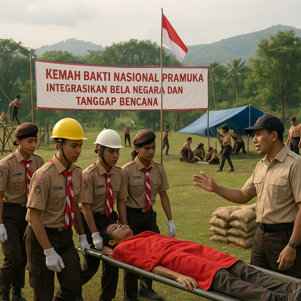 Kegiatan Kemah Bakti Pramuka Integrasikan Materi Bela Negara...
