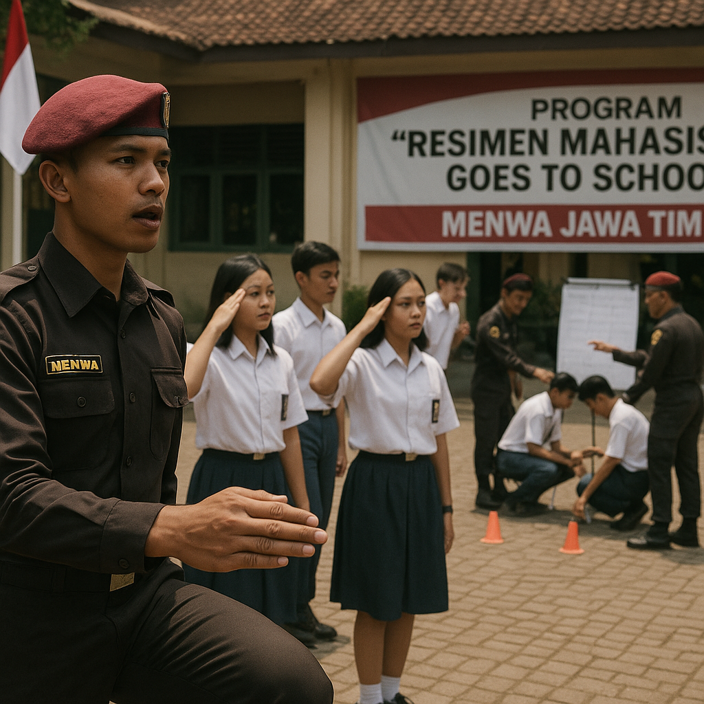 Program 'Resimen Mahasiswa Goes to School' Ajak Siswa SMA Ke...