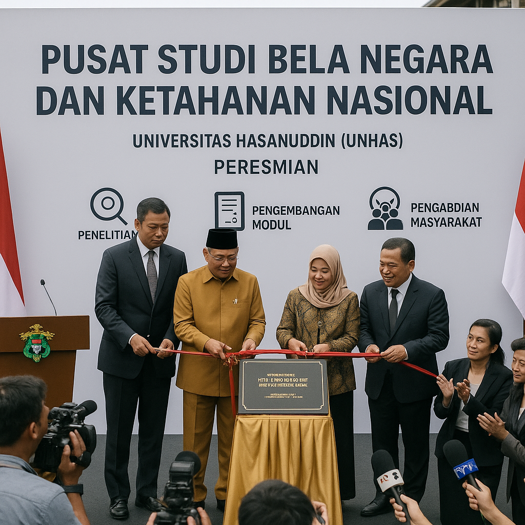 Unhas Resmikan Pusat Studi Bela Negara dan Ketahanan Nasiona...