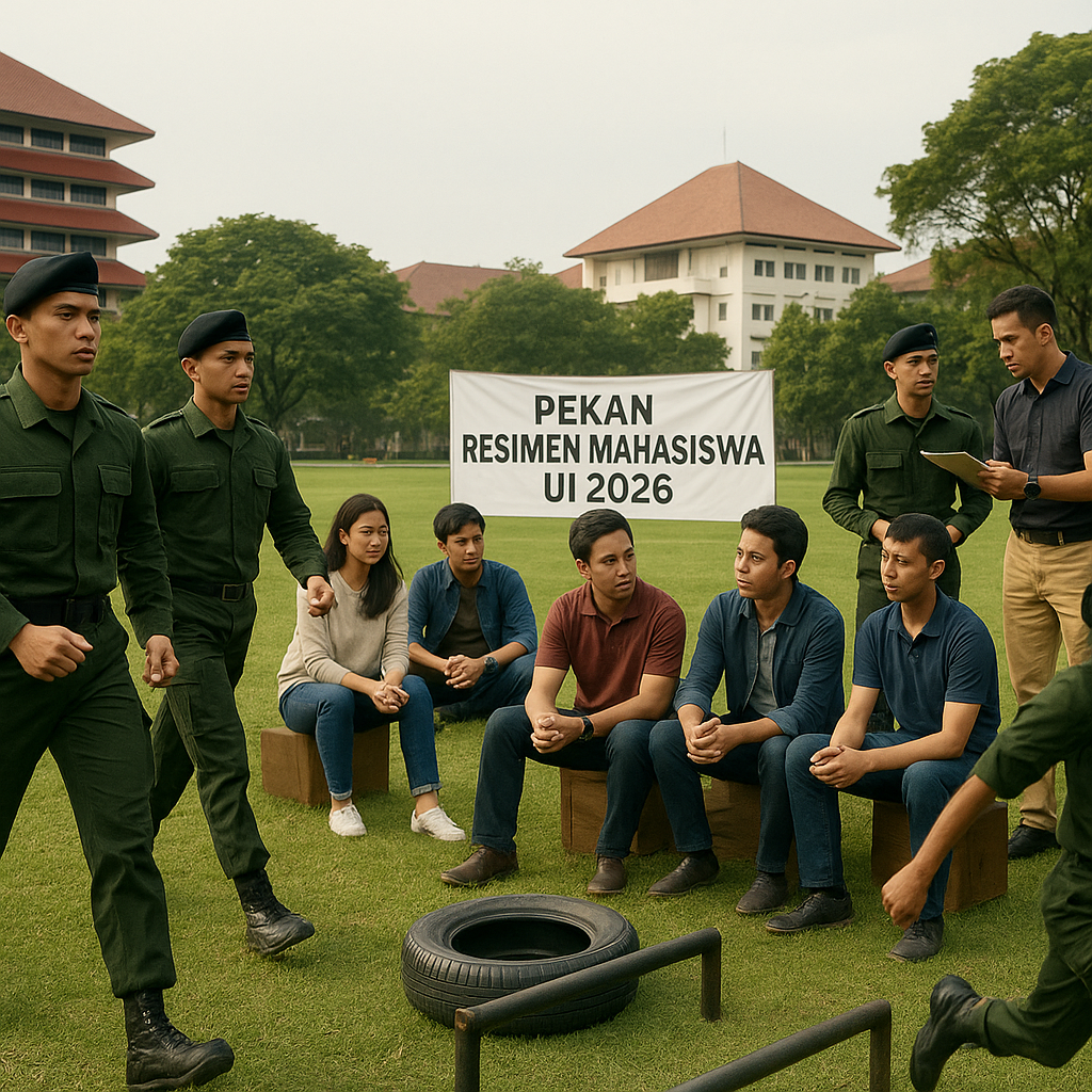 Kampus Universitas Indonesia Gelar Pekan Resimen Mahasiswa d...