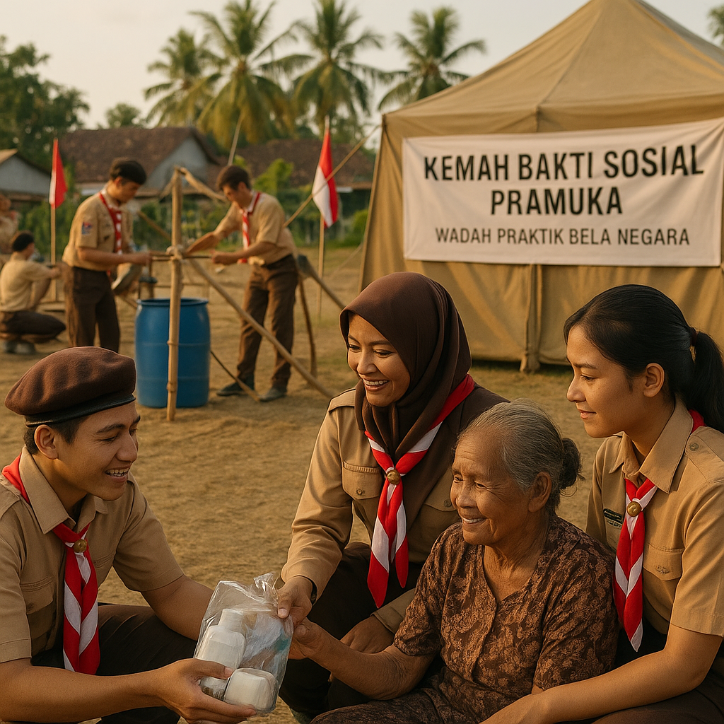 Kegiatan Kemah Bakti Sosial Pramuka sebagai Wadah Praktik Be...