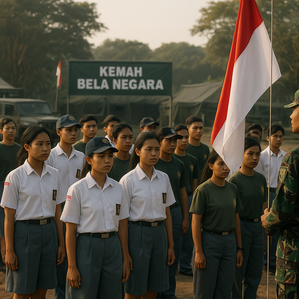 Siswa SMA Ikuti Kemah Bela Negara di Batalyon Infanteri
