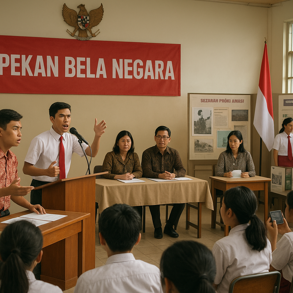 Kegiatan 'Pekan Bela Negara' di Sekolah Diisi Lomba Debat Ko...