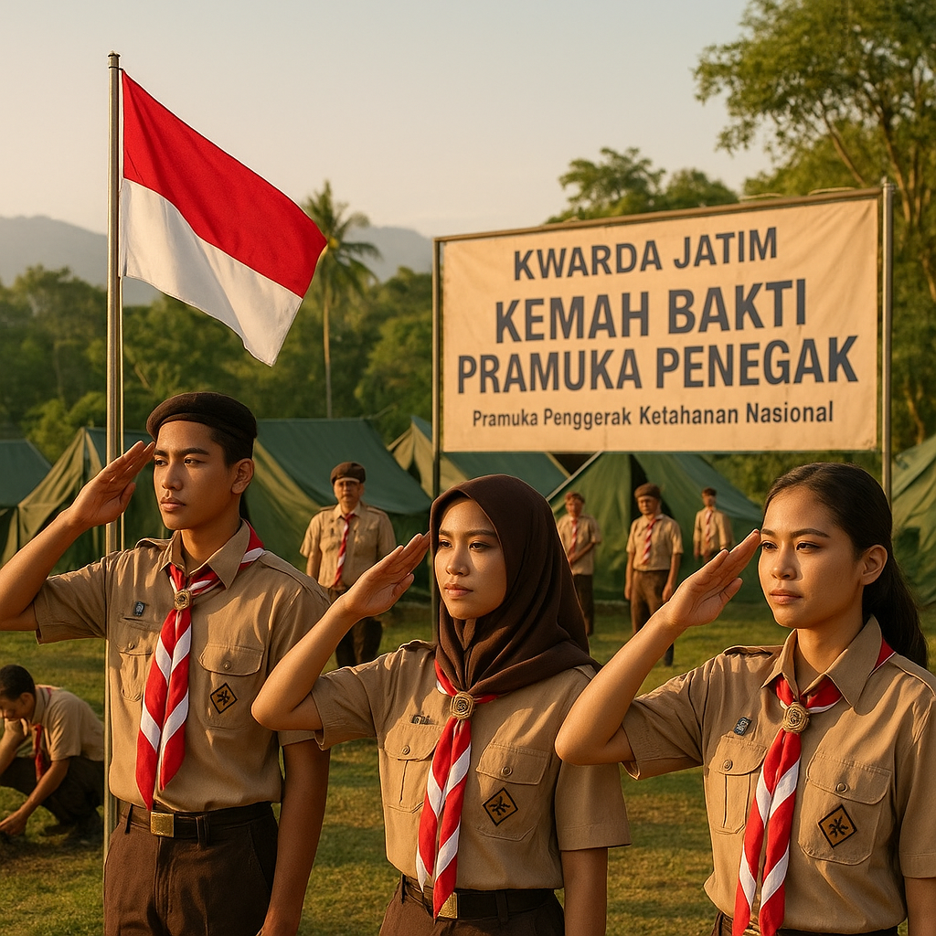 Kwarda Jatim Gelar Kemah Bakti Pramuka Penegak dengan Tema '...