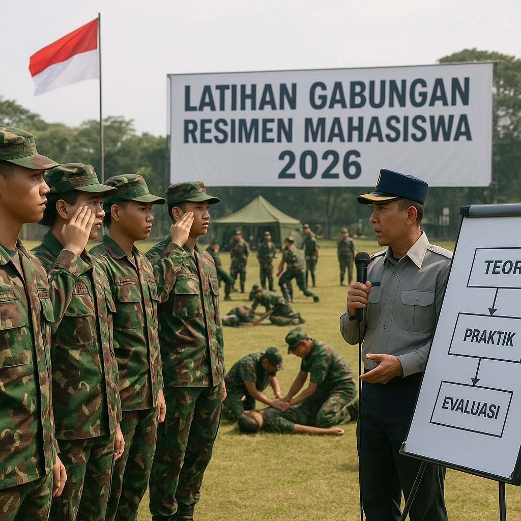 Resimen Mahasiswa Gelar Latihan Gabungan Bela Negara di 10 P...