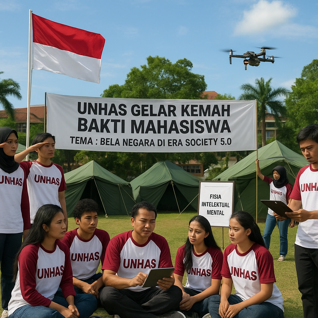 Unhas Gelar Kemah Bakti Mahasiswa dengan Tema 'Bela Negara d...