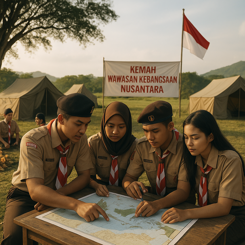 Kwartir Nasional Gerakan Pramuka Gelar Kemah Wawasan Kebangs...