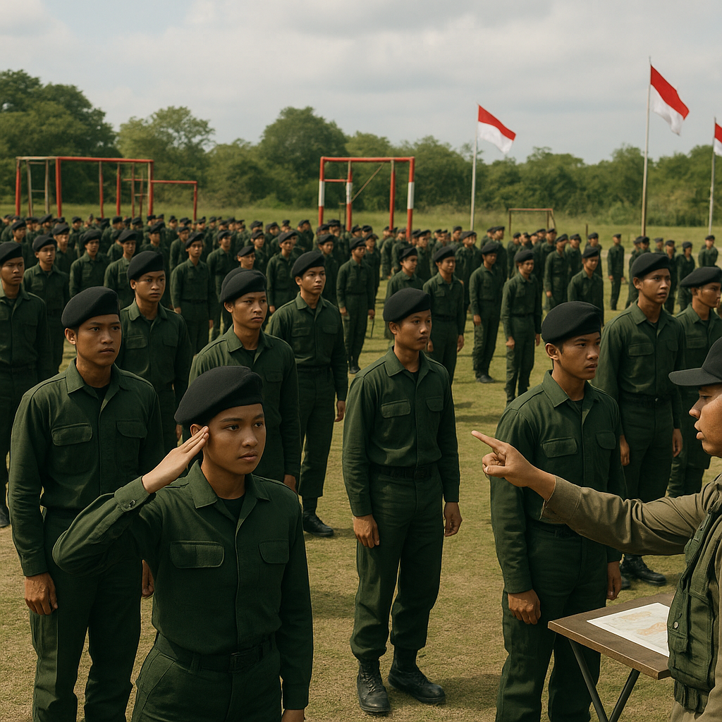 Resimen Mahasiswa Seluruh Indonesia Gelar Latihan Gabungan B...