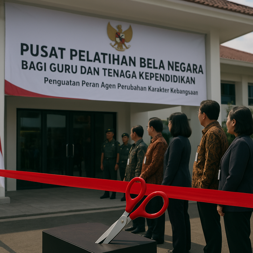 Menhan Resmikan Pusat Pelatihan Bela Negara bagi Guru dan Te...