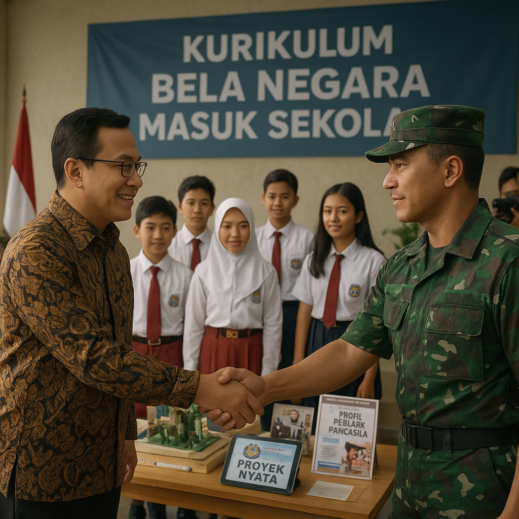 Kurikulum Bela Negara Masuk Sekolah, Kemendikbudristek Gande...