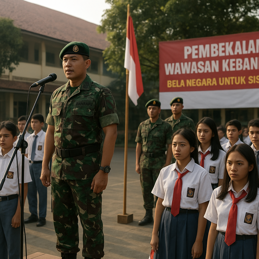 Pembekalan Wawasan Kebangsaan, Danramil Ubah Semangat Siswa...