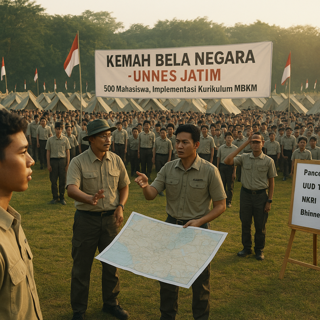 Unnes Jatim Gelar Kemah Bela Negara, Ajak 500 Mahasiswa Ting...