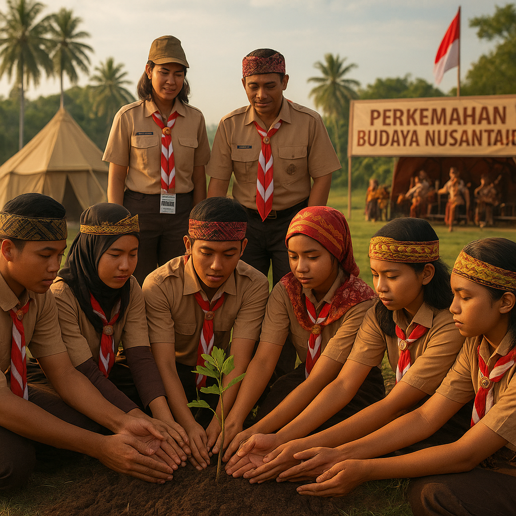 Pramuka Sumbagsel Gelar Perkemahan Budaya Nusantara, Tanamka...