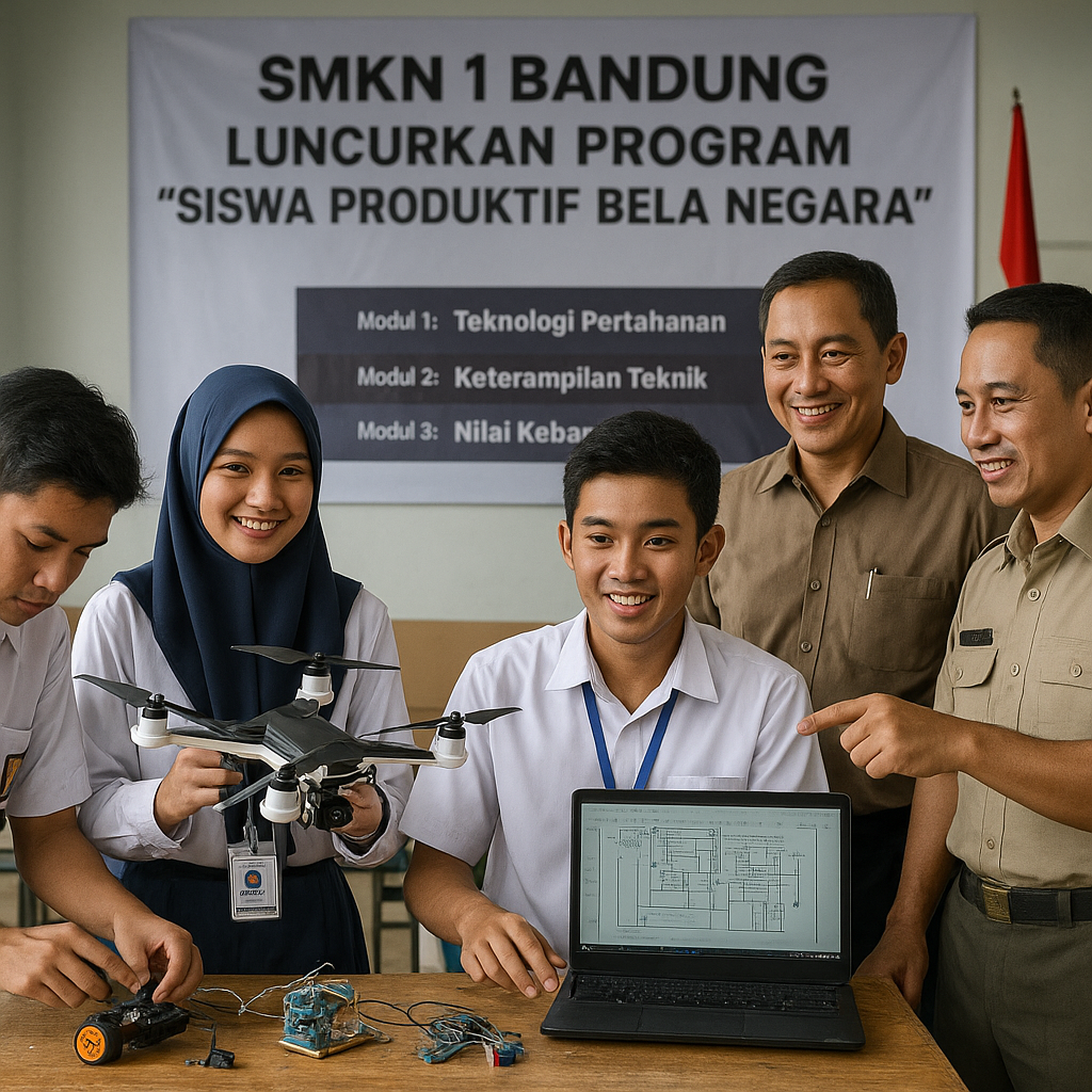 SMKN 1 Bandung Luncurkan Program 'Siswa Produktif Bela Negar...