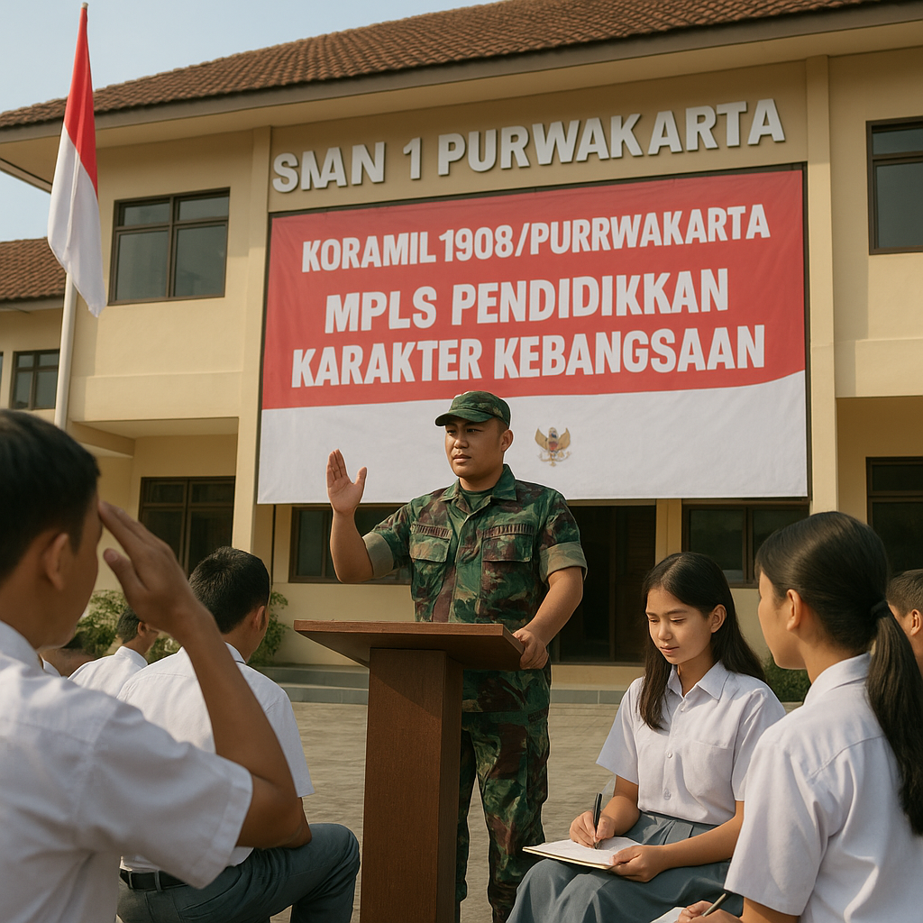 Koramil Purwakarta Pupuk Jiwa Nasionalisme Siswa Baru SMAN 1