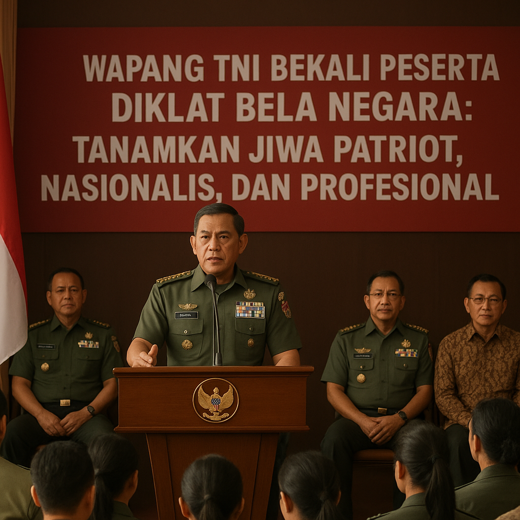 Wapang TNI Bekali Peserta Diklat Bela Negara, Tanamkan Jiwa...